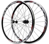Set Ruote Bici Da Strada Cerchio for ruote da corsa su strada ultraleggero 700C, ruota for bicicletta, mozzo for cassetta a 7-11 velocità, cuscinetto sigillato, set di ruote QR 6T(Red)