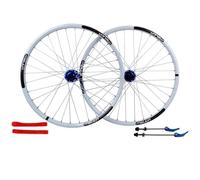 Set Ruote Bici Da Strada Set Di Ruote For Mountain Bike Da 26 Pollici, Freni A Disco, 32 Fori, Pneumatico 26"x1.35-2.35c, Supporto Volano A Cassetta 7/8/9/10 Velocità(White)