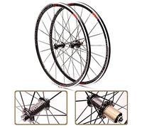 Set Ruote Bici Strada 700c Cerchio 30mm Freno V/C Rilascio Rapido Ruote Biciclette Crociera per Cassette A 7 8 9 10 11 velocità Mozzo in Fibra Carbonio 1650g (Color : Black HUD, Size : 700C)
