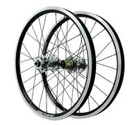Set Ruote Bicicletta 406 451 Mozzi con Cuscinetto per Freno A Disco in Alluminio da 20 Pollici Adatti per Cassette A 7 8 9 10 11 E 12 velocità Attacco QR 24 Fori (Mozzo Argento 451)