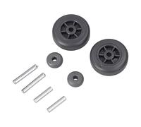 Set Ruote Con Assi ElettroBocchetta Compatibile con Hoover 49113575 Nero