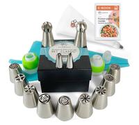 Wenburg Sacca a Poche per Dolci Professionale - 38 Pezzi - Beccucci Sac a Poche Professionali in Acciaio Inox - Diverse Bocchette Sac a Poche per la Decorazione di Torte (Classic)