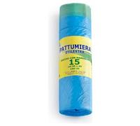 Set sacchi spazzatura 15 pz (43Lt) con maniglie Azzurro CO955138