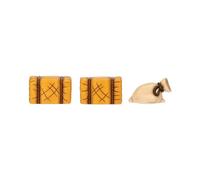 THUN - Set sacco e balle di fieno - ceramica - Collezione Presepe Classico - sacco 5,4 x3,2x3 - balle fieno 5,2x2,8x3,3 cm