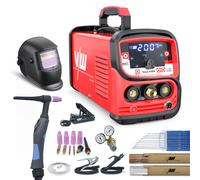 SET saldatore DC TIG 200A a impulsi, casco, pedale,accessori | Tokyo 2300 Set
