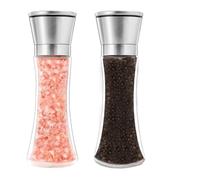 Set saliera e pepiera con supporto Macina sale pepe in acciaio inossidabile manuale for spezie Macinapepe manuale(2pcs 2)