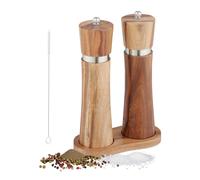Set saliera e pepiera in legno di acacia Macinini per spezie 21 cm 0,6 kg