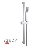 Set Saliscendi Doccia Asta 65 cm con Doccetta Cromato 1 Getto in Acciaio Gedy