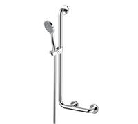 Set Saliscendi Doccia con Maniglione Integrato | Kit Completo con Doccetta, Flessibile, Supporti e Fissaggi | Sicurezza e Comfort in Bagno