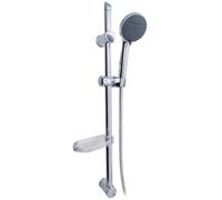 Set saliscendi NINFEA asta per doccia 72 cm metallo cromato con doccetta 2 getti