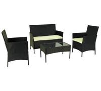 SET SALOTTINO DA GIARDINO RATTAN PANAMA MARRONE 2POLTRONE+1DIVANETTO+1CUSCINO