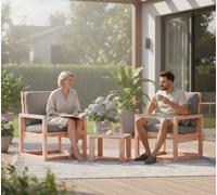 Set Salotto da Giardino 3 Pezzi in Legno Massello di Douglas - Arredo Esterno Design (832555)