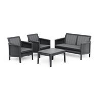 Set Salotto da Giardino 4 Pezzi Divano Poltrone e Tavolino Keter Atlas Forma