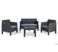 Set Matilde 2 Poltrone 1 Divano da due posti e 1 Tavolo Antracite