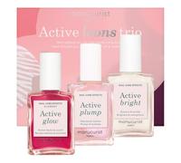 Set San Valentino Manucurist Active Icons Trio - Smalti Active Glow Blueberry, Shine, Plump - Trattamento illuminante e cura - Smalto Rinforzante Unghie - Cofanetto Regalo Donna - Regali Donna