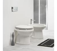 Set Sanitari Bagno a Terra Coppia Completo con Coprivaso Bidet e Wc 49x39xh41 cm