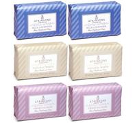 Set Saponi Profumati, 6 Pezzi da 125g, Blue Lavender, Natural White, Sweet Flower, 2 Pezzi per Fragranza