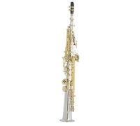 Set Sassofono Con Sassofono Contralto Sib Diritto Ottone Placcato Argento Si Bemolle Sax Strumento A Fiato Con Custodia Ance Guanti Accessori(C)