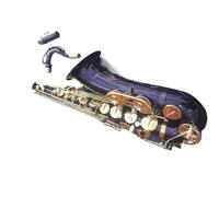 Set Sassofono Con Sassofono Tenore Bronzo Verde Disegno Sib Tenore Piatto Ottone Suonare Professionalmente Strumenti Musicali Sassofono