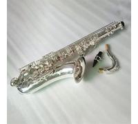 Set Sassofono Con Sassofono Tenore Professionale In Si Bemolle Argentato Realizzato Interamente In Argento Il Sassofono Tenore Con La Sensazione Più Confortevole Strumento Jazz(Bag B)