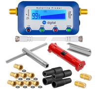 SET SAT FINDER DIGITALE CON DISPLAY E SPELAFILI STRUMENTO INSTALLAZIONE SATELLIT