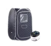 Set sauna a vapore Tenda SPA pieghevole for una persona con più grande da 4 litri, telecomando, perdita di peso e disintossicazione(Silver)