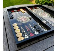 Set scacchi backgammon dama x grandi dama da 19,6" in legno 3 in 1