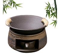 Set Scalda Tè in Ceramica, Bruciatore for Aromaterapia, Bruciatore for Aromaterapia Scalda Cera for Candele in Ceramica Fatto a Mano con Portacandela for un Rilassamento Profondo(B)