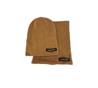 Set scaldacollo zuccotto da uomo Lancetti giallo ocra