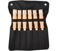 Set scalpelli for legno, costruzione, manici in legno con estremità a martello for lavorazione del legno, intaglio, larghezza testa taglierina: 8 mm, 14 mm, 16 mm, 18 mm, 32 mm, 38 mm, set da 6 pezzi