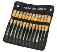 SET SCALPELLI SGORBIE PER LEGNO INTAGLIO INTARSIO SCALPELLINI 12pz CON CUSTODIA