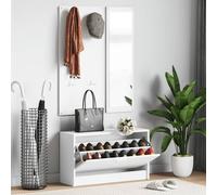 Set Scarpiere 3 in 1 Bianco in Legno Multistrato