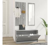 Set Scarpiere 3 in 1 grigio sonoma in Legno Multistrato