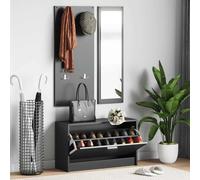 Set Scarpiere 3 in 1 Nero in Legno Multistrato