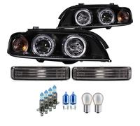 Set Scheinwerfer Seitenblinker ANGEL EYES Per BMW E39 95-00 Inclusi Osram Lampen