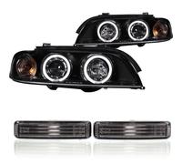 Set Scheinwerfer Seitenblinker ANGEL EYES Per BMW E39 Anno 1995-2000 Nero