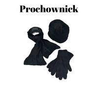 Set Sciarpa Cappello e Guanti (Donna), Viscosa/Nylon, Nero 403 Prochownick