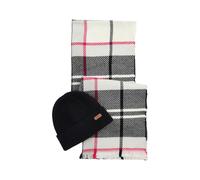 BARBOUR Set regalo Donna berretto e sciarpa LGS0094GY51 Bianco Multicolor