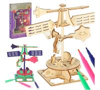 Set scientifico di scienze naturali Girandola 3D in legno - modello fai-da-te per bambini