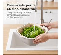 Set Scolapasta per Alimenti con Ciotola Doppia - per lavare | design nordico