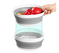 Set scolapasta pieghevole e colino, cesto scolapiatti da cucina resistente, colini per pasta, verdure e frutta, colini da cucina per barbecue, picnic, preparazione pasti