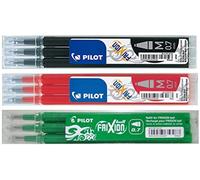 Set Scolastici Frixion Pilot Refill Cartucce (Rosso-Verde-Nero)