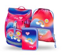 Set scolastico BAAGL Airy Duha rosso: zaino, astuccio, sacca