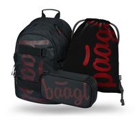 Set skate rosso BAAGL: zaino, astuccio, sacca