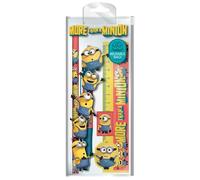 Minions 2 The Rise of Gru Cancelleria Set Matita Temperamatite Eraser Righello