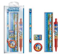 Set scolastico SONIC - righello, penna, gomma, matita e temperino