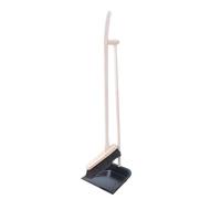 |Set scopa e paletta a manico lungo - spazzola verticale e paletta - utensili in legno e metallo - set di Paletta e Spazzola con Manico Lungo (nero)