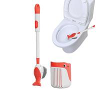 Set scopino e supporto per WC, scopino e supporto per WC Detergente per | Cartone animato per il bagno WC Scopino Scrubber Pulizia prof