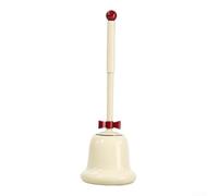 Set scopino e supporto per WC Squat, manico lungo ergonomico, senza angoli morti, setole in nylon morbido, igienico, per fessure delle piastrelle, bianco