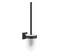 Set scopino per WC GROHE Start Cube QuickFix (materiale: vetro e metallo, montaggio a parete, con viti e tasselli), 399 mm, facile da montare con GROHE QuickGlue, nero opaco, 409772430